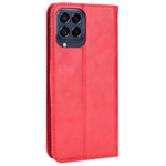 Phone Cover for Samsung Galaxy M33 5G (Global Version), Well-protected Anti-scratch Auto-Absorbed Retro Surface Wallet Stand Leather Phone Accessory
