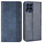 Phone Cover for Samsung Galaxy M33 5G (Global Version), Well-protected Anti-scratch Auto-Absorbed Retro Surface Wallet Stand Leather Phone Accessory