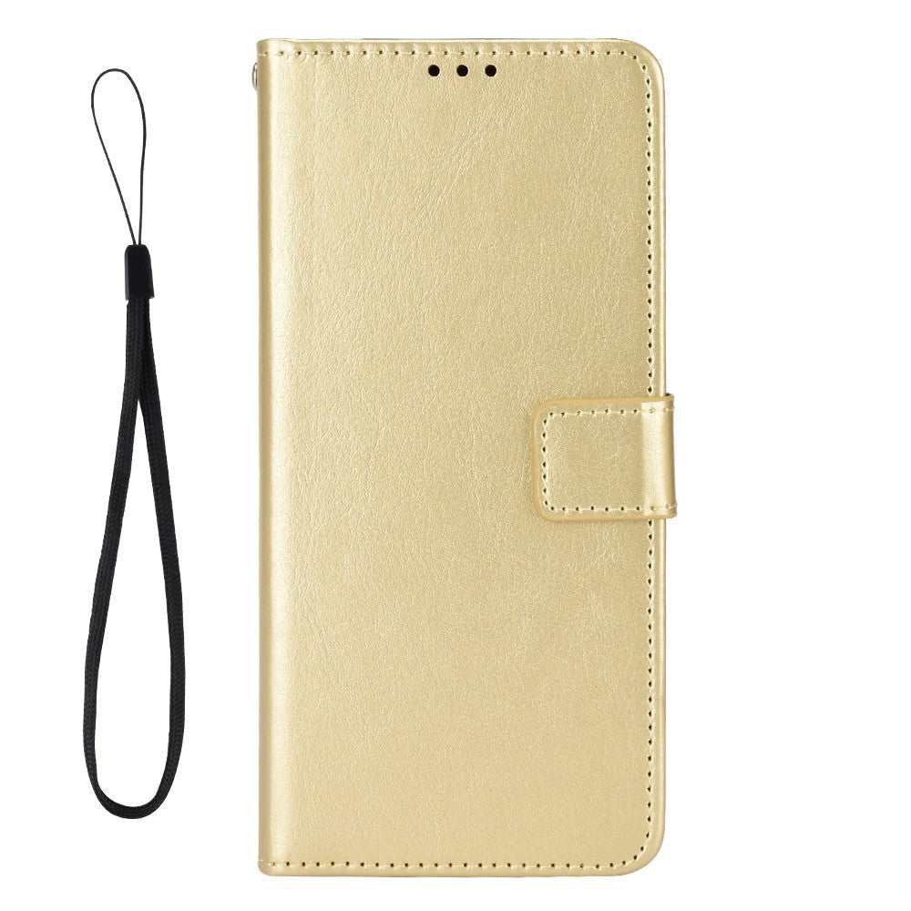 For Samsung Galaxy M33 5G (Global Version) Crazy Horse Texture Wallet Flip Cover PU Leather TPU Inner Shell Magnetic Closure Stand Function Folio Case with Strap
