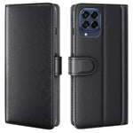 For Samsung Galaxy M33 5G (Global) Case Genuine Split Leather Phone Cover with Wallet Stand