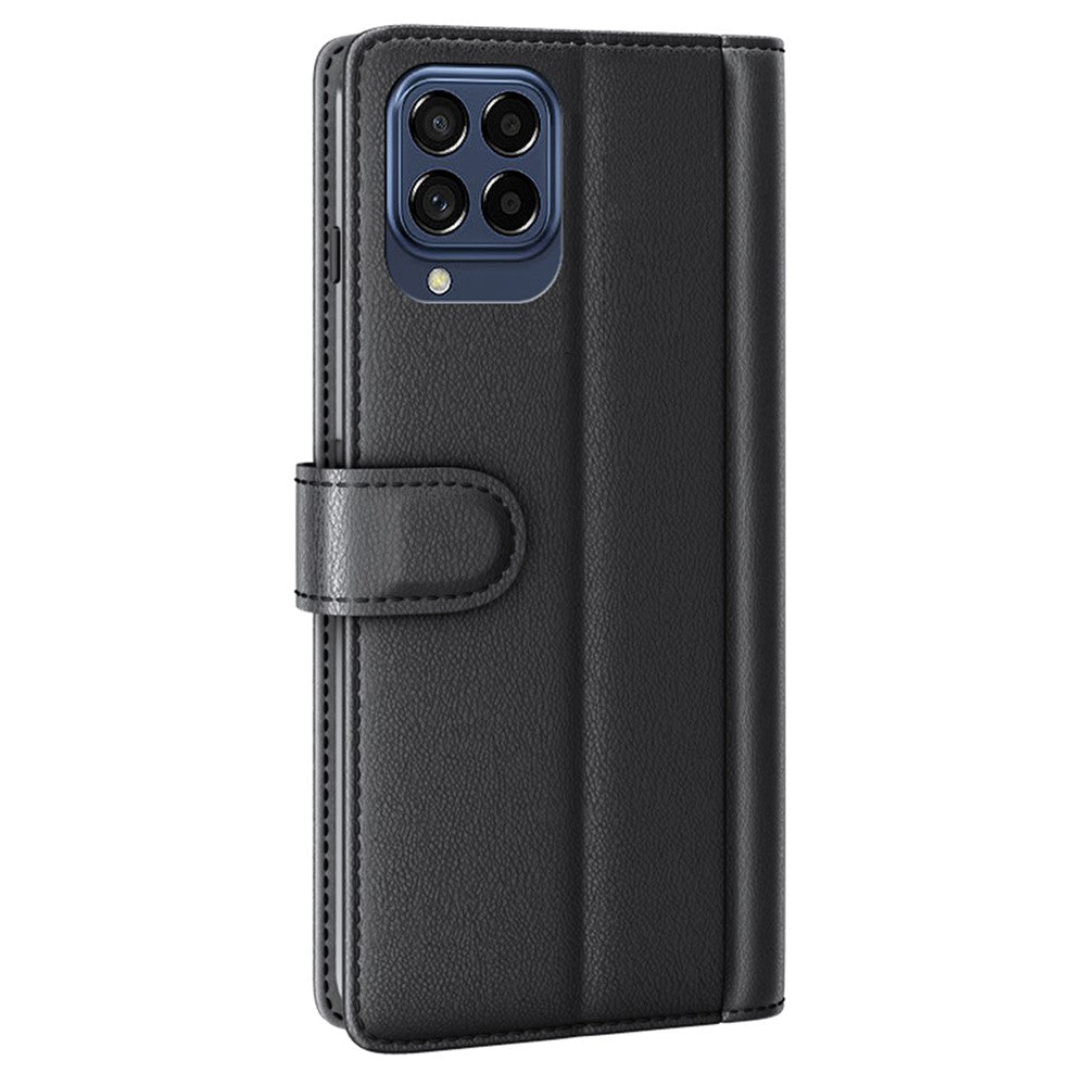 For Samsung Galaxy M33 5G (Global) Case Genuine Split Leather Phone Cover with Wallet Stand