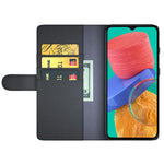 For Samsung Galaxy M33 5G (Global) Case Genuine Split Leather Phone Cover with Wallet Stand