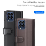 For Samsung Galaxy M33 5G (Global) Case Genuine Split Leather Phone Cover with Wallet Stand