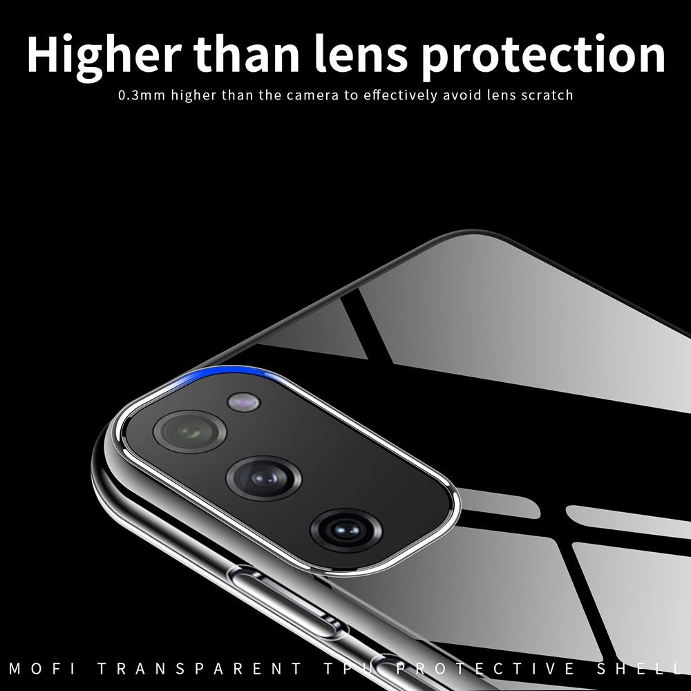MOFI For Samsung Galaxy S20 FE 2022/S20 FE/S20 FE 5G/S20 Lite Drop-proof Transparent Phone Case Protector Soft TPU Back Cover