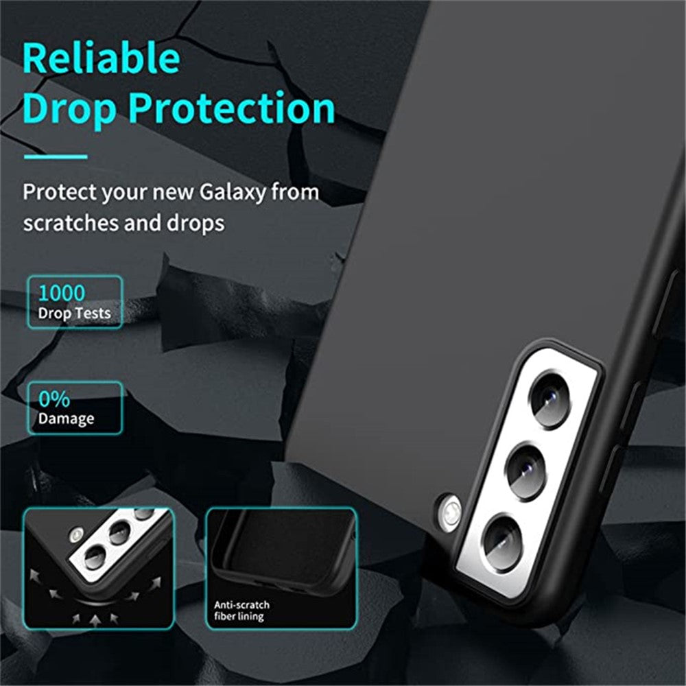 Liquid Series for Samsung Galaxy S21+ 5G Wireless Charging Magnetic Liquid Silicone Case TPU Border Soft Microfiber Lining Anti-Scratch Cover