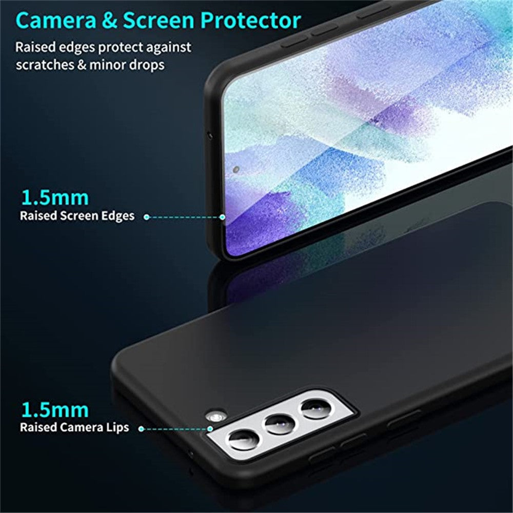 Liquid Series for Samsung Galaxy S21+ 5G Wireless Charging Magnetic Liquid Silicone Case TPU Border Soft Microfiber Lining Anti-Scratch Cover