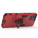 For Samsung Galaxy A03 (166.5mm) TPU+PC Shockproof Protection Case Military Grade Armor Ring Holder Back Cover