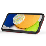 For Samsung Galaxy A03 (166.5mm) TPU+PC Shockproof Protection Case Military Grade Armor Ring Holder Back Cover