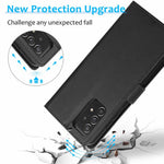 For Samsung Galaxy A32 5G/M32 5G Magnetic Detachable 2-in-1 PU Leather Case Stand Feature Wallet Shockproof Removable Phone Cover with Wrist Strap