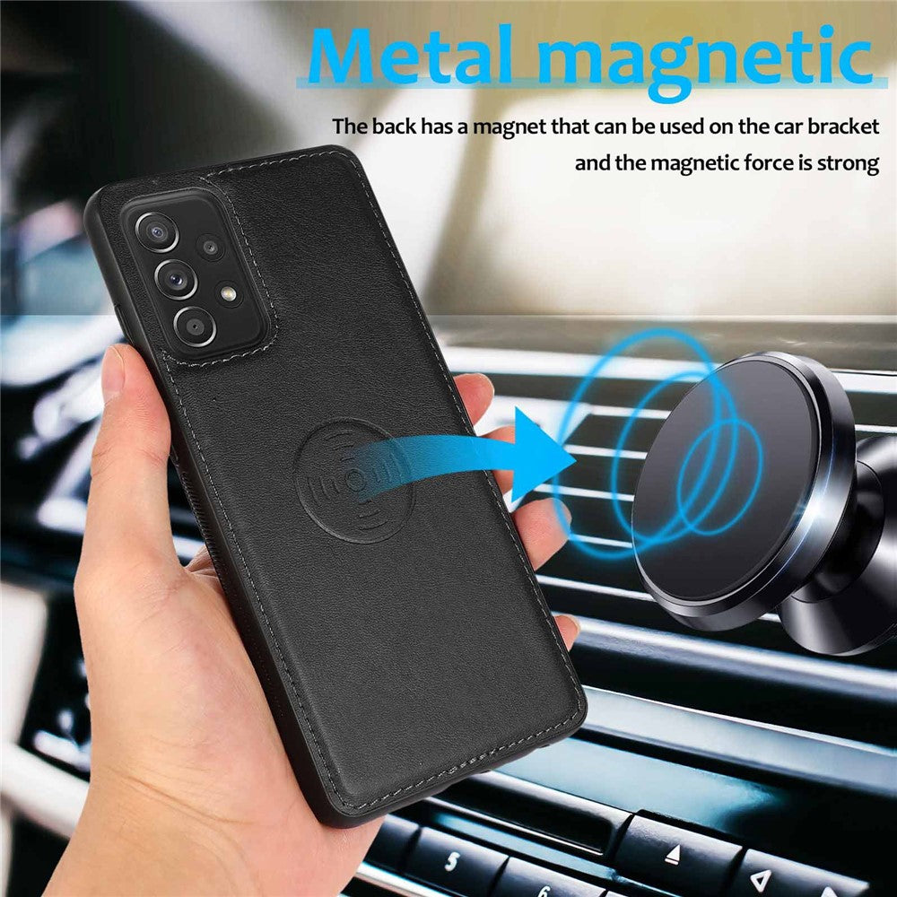 For Samsung Galaxy A32 5G/M32 5G Magnetic Detachable 2-in-1 PU Leather Case Stand Feature Wallet Shockproof Removable Phone Cover with Wrist Strap