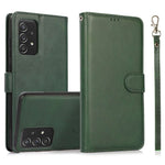 For Samsung Galaxy A32 5G/M32 5G Magnetic Detachable 2-in-1 PU Leather Case Stand Feature Wallet Shockproof Removable Phone Cover with Wrist Strap