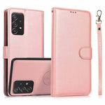For Samsung Galaxy A32 5G/M32 5G Magnetic Detachable 2-in-1 PU Leather Case Stand Feature Wallet Shockproof Removable Phone Cover with Wrist Strap