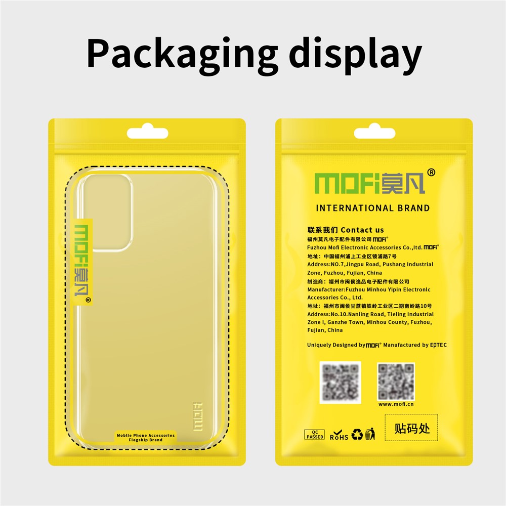 MOFI For Samsung Galaxy A53 5G Soft TPU Transparent Cover Shockproof Drop Protection Protective Case