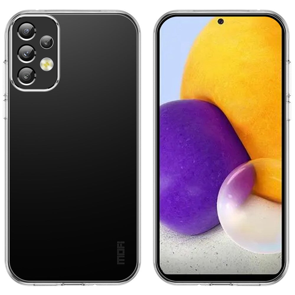 MOFI til Samsung Galaxy A73 5G Ridsefast skridsikker blød TPU-cover Gennemsigtig slank beskyttende telefoncover