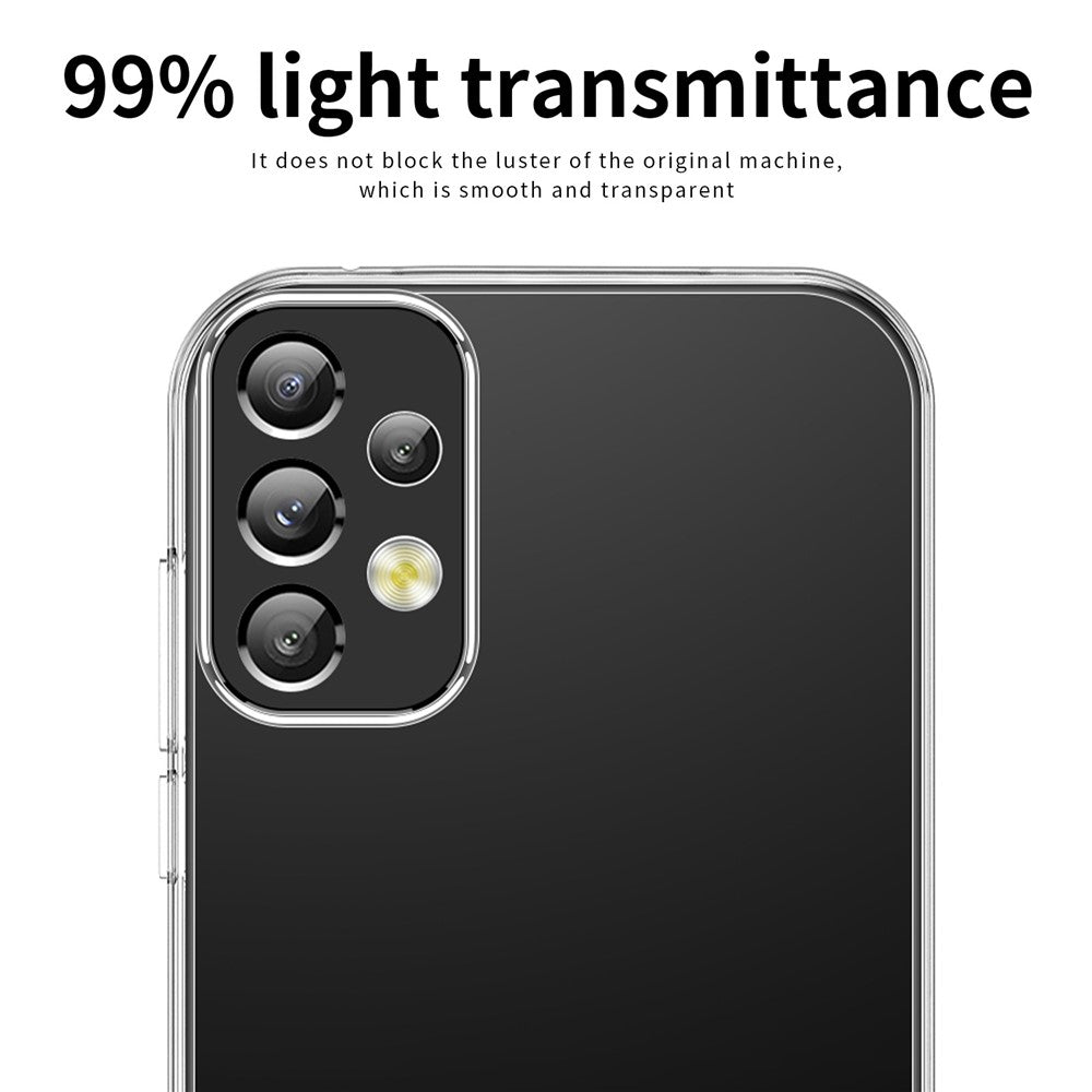 MOFI til Samsung Galaxy A73 5G Ridsefast skridsikker blød TPU-cover Gennemsigtig slank beskyttende telefoncover