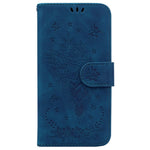 For Samsung Galaxy M33 5G (Global Version) Anti-scratch Phone Cover Imprinting Roses Butterflies Pattern Shockproof Leather Phone Case Wallet Stand