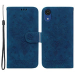 For Samsung Galaxy A03 Core Anti-Scratch Full Protection Cover Imprinting Roses Butterflies Pattern Shockproof Leather Case Wallet Stand with Strap