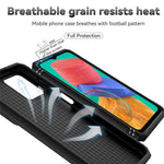 for Samsung Galaxy M33 5G (Global Version) Ring Kickstand Phone Case Anti-fall Protection Hard PC + TPU Shell with Slide Camera Protection Cover
