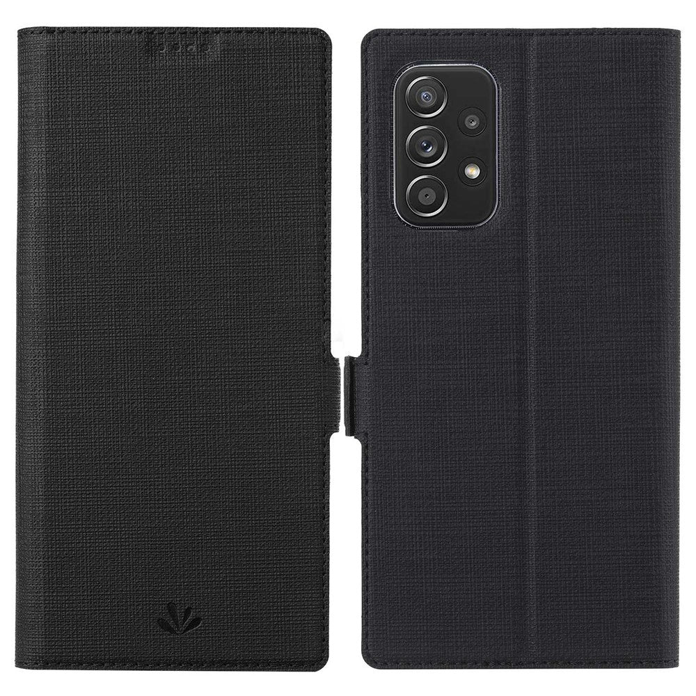 VILI K Series Stand Wallet Leather Case for Samsung Galaxy A53 5G, Double Magnetic Clasp Phone Cover