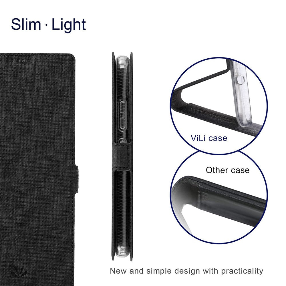 VILI K Series Stand Wallet Leather Case for Samsung Galaxy A53 5G, Double Magnetic Clasp Phone Cover