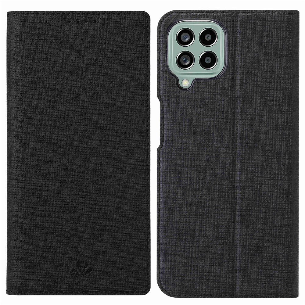 VILI DMX-serien til Samsung Galaxy M33 5G (global version) Standertelefonetui i PU-læder med håndfri anti-fald-funktion og kortholder