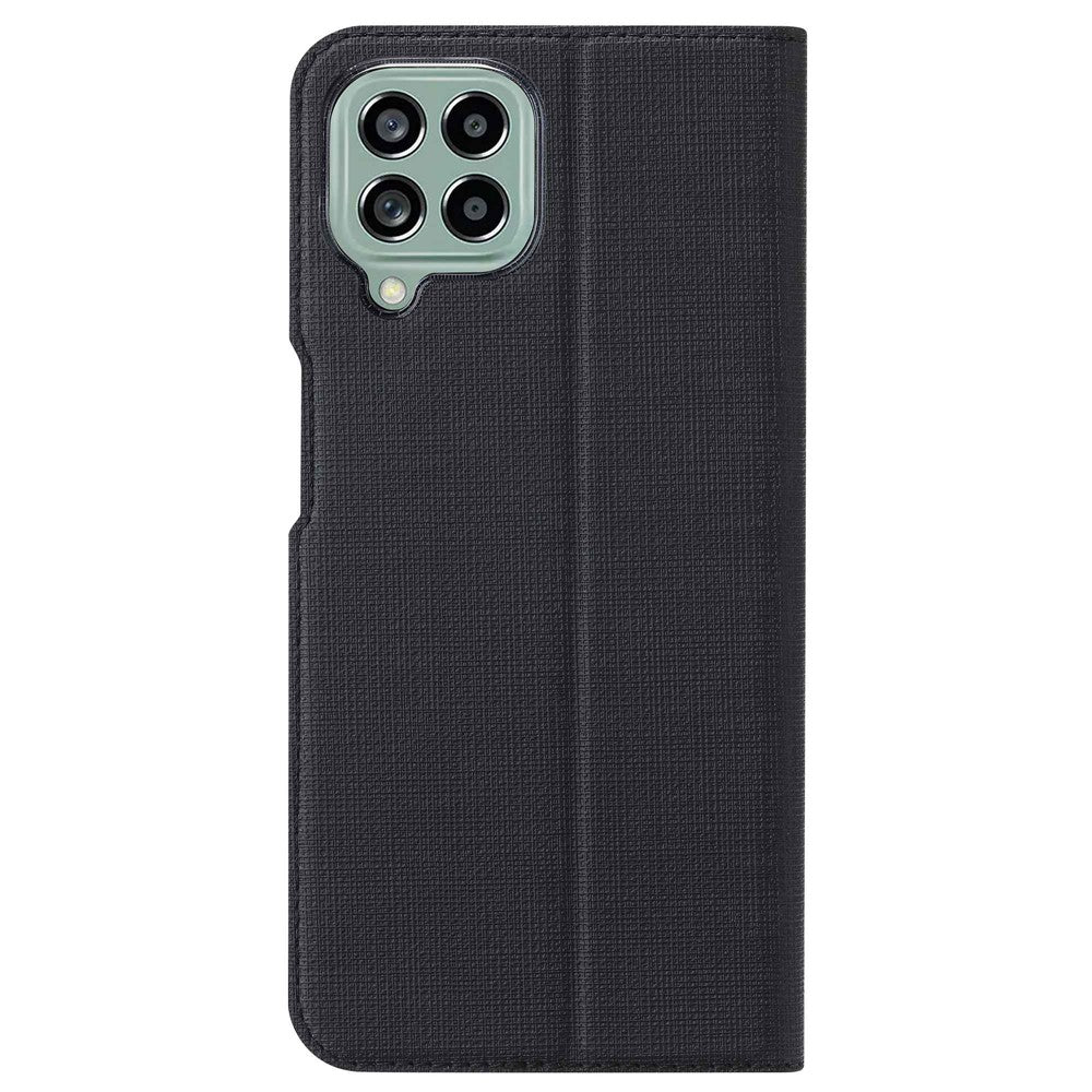 VILI DMX-serien til Samsung Galaxy M33 5G (global version) Standertelefonetui i PU-læder med håndfri anti-fald-funktion og kortholder
