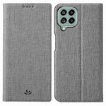 VILI DMX-serien til Samsung Galaxy M33 5G (global version) Standertelefonetui i PU-læder med håndfri anti-fald-funktion og kortholder