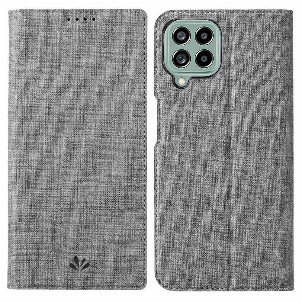 VILI DMX-serien til Samsung Galaxy M33 5G (global version) Standertelefonetui i PU-læder med håndfri anti-fald-funktion og kortholder