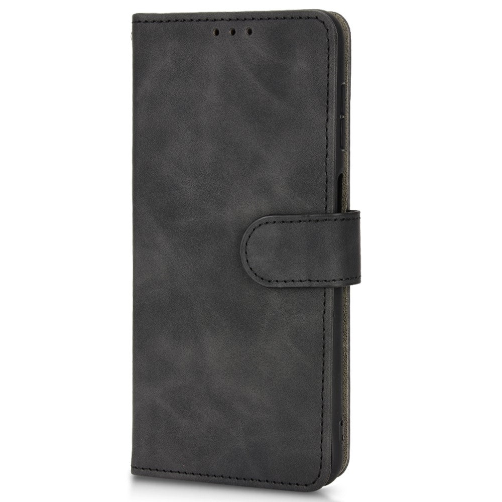 For Samsung Galaxy M33 5G (Global Version) PU Leather Wallet Case Stand Magnetic Closure Skin-touch Feeling Shockproof Flip Cover
