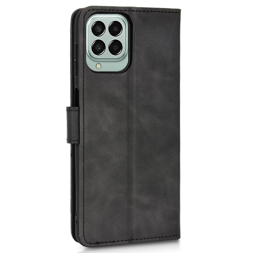 For Samsung Galaxy M33 5G (Global Version) PU Leather Wallet Case Stand Magnetic Closure Skin-touch Feeling Shockproof Flip Cover