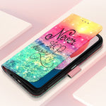 Til Samsung Galaxy A13 4G læderetui 3D-mønsterprint pung stander mobilcover med rem