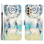 Til Samsung Galaxy A13 4G læderetui 3D-mønsterprint pung stander mobilcover med rem