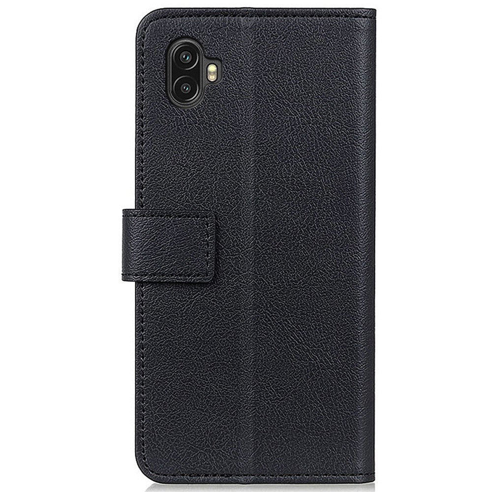 Til Samsung Galaxy Xcover 6 Pro PU Læder Flip Folio Cover Pung Stativfunktion Stødsikker TPU Indre Skal Telefoncover
