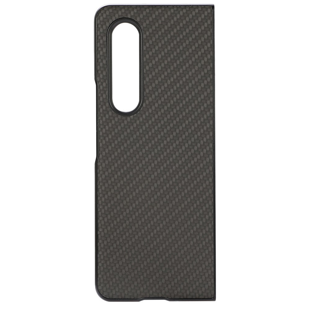 Til Samsung Galaxy Z Fold4 5G Anti-drop Telefoncover Kulfibertekstur Cover PU Læderbelagt PC Mobiltelefon Beskyttelsescover