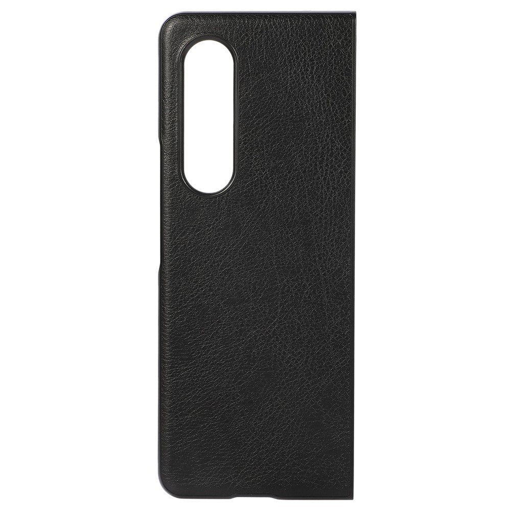 For Samsung Galaxy Z Fold4 5G PU Leather Coated TPU + PC Shockproof Cover Litchi Texture Anti-slip Grip Back Case