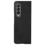 For Samsung Galaxy Z Fold4 5G PU Leather Coated TPU + PC Shockproof Cover Litchi Texture Anti-slip Grip Back Case