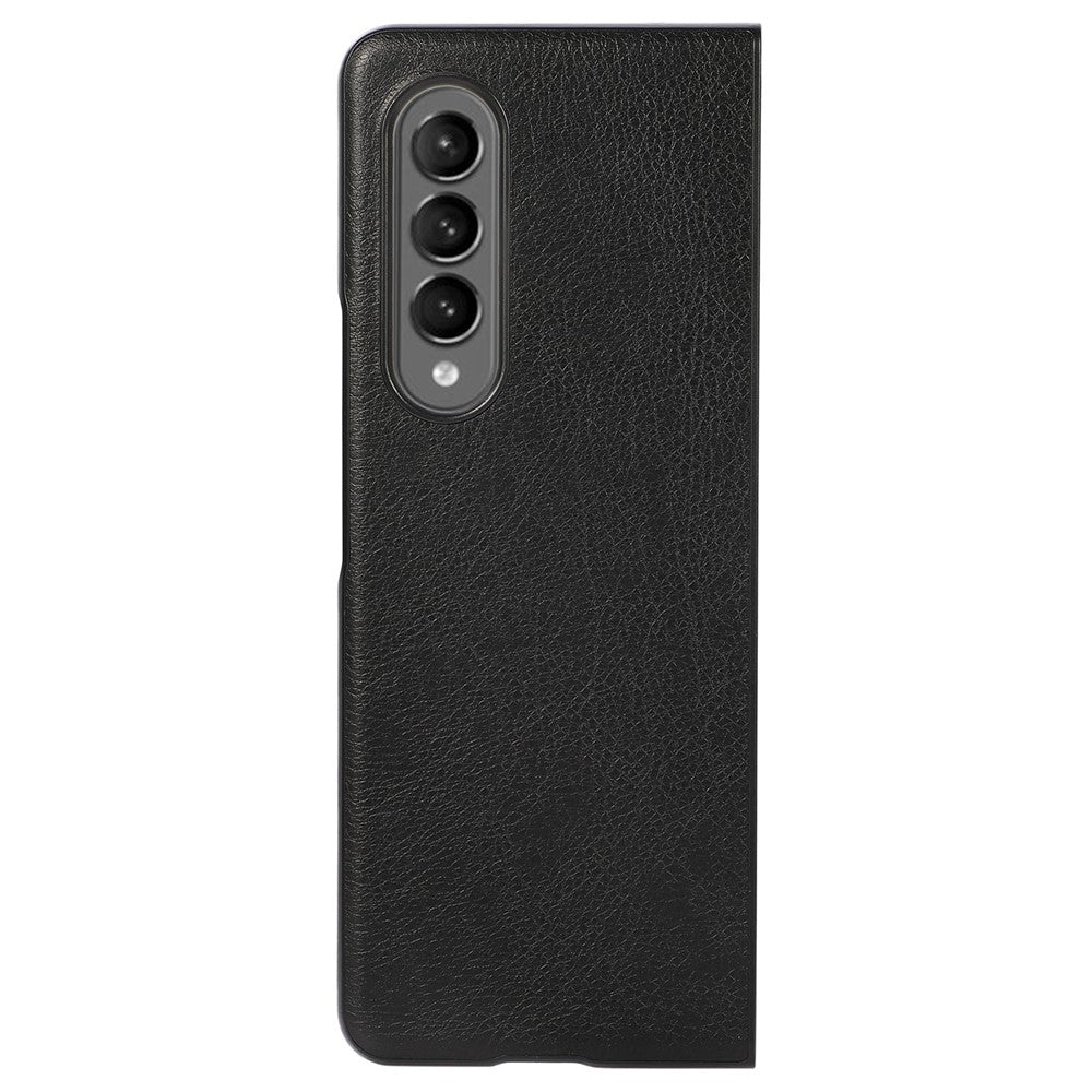 For Samsung Galaxy Z Fold4 5G PU Leather Coated TPU + PC Shockproof Cover Litchi Texture Anti-slip Grip Back Case