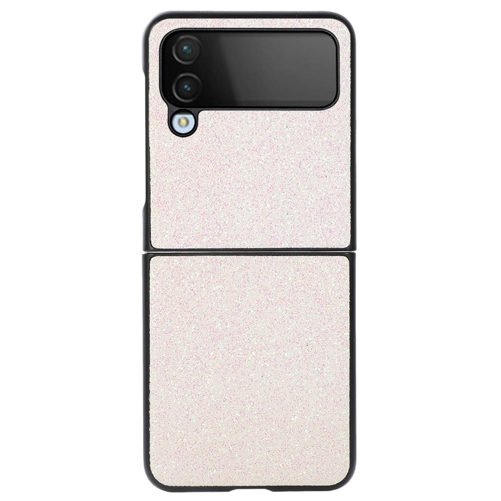 Samsung Galaxy Z Flip4 5G Glitter Skin Skyddande Skal PU Läderbelagd PC Halkfri Stötsäkert Skyddande mobilskal