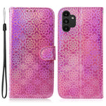 Til Samsung Galaxy A13 4G PU-læder Stødsikkert cover Blændende Blomstermønster Etui med Standpung