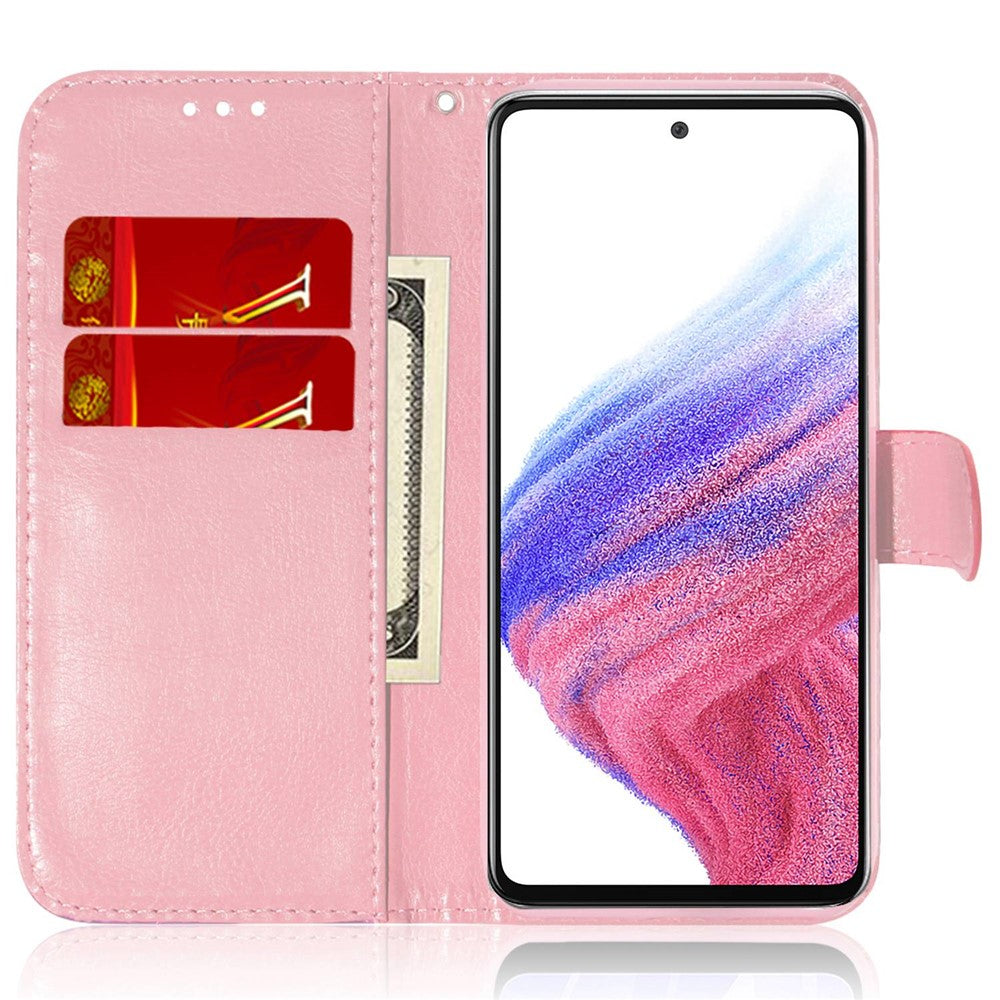 Til Samsung Galaxy A13 4G PU-læder Stødsikkert cover Blændende Blomstermønster Etui med Standpung