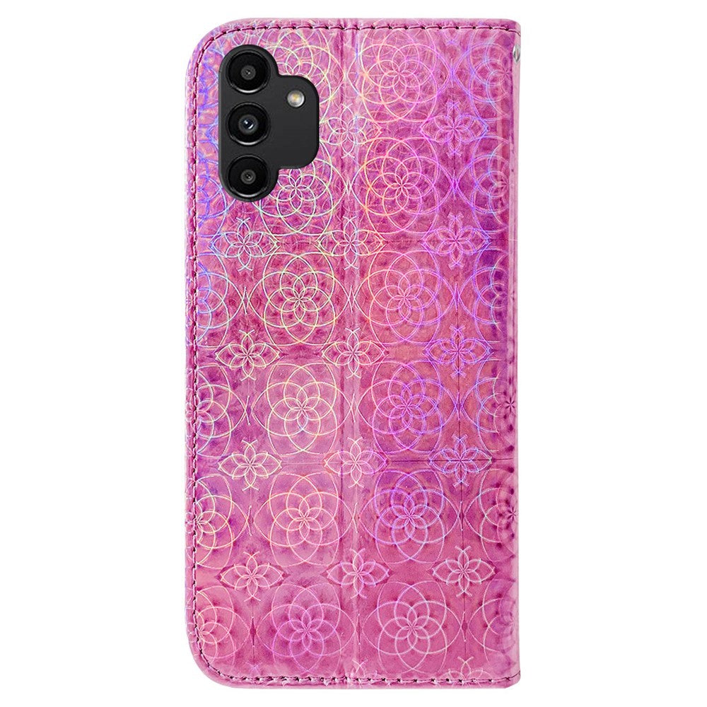 Til Samsung Galaxy A13 4G PU-læder Stødsikkert cover Blændende Blomstermønster Etui med Standpung