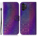 Til Samsung Galaxy A13 4G PU-læder Stødsikkert cover Blændende Blomstermønster Etui med Standpung