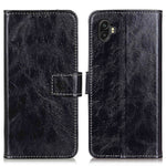 Phone Flip Leather Case for Samsung Galaxy Xcover 6 Pro Crazy Horse Texture Full Covering Phone Case Wallet Stand