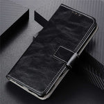 Phone Flip Leather Case for Samsung Galaxy Xcover 6 Pro Crazy Horse Texture Full Covering Phone Case Wallet Stand
