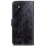 Phone Flip Leather Case for Samsung Galaxy Xcover 6 Pro Crazy Horse Texture Full Covering Phone Case Wallet Stand