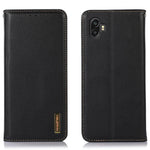KHAZNEH Til Samsung Galaxy Xcover 6 Pro Nappa Tekstur Ægte Koskind Læder Pung Telefoncover Automatisk Lukkende Magnetisk Støttefod Cover