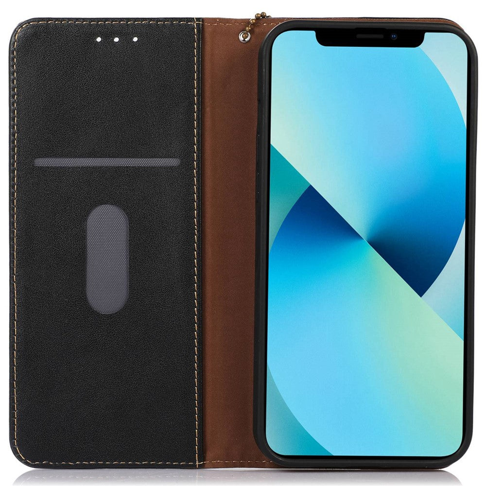 KHAZNEH Til Samsung Galaxy Xcover 6 Pro Nappa Tekstur Ægte Koskind Læder Pung Telefoncover Automatisk Lukkende Magnetisk Støttefod Cover