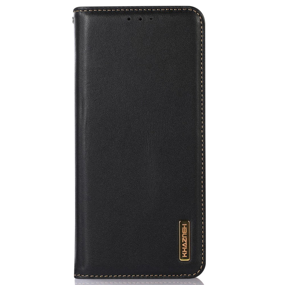 KHAZNEH Til Samsung Galaxy Xcover 6 Pro Nappa Tekstur Ægte Koskind Læder Pung Telefoncover Automatisk Lukkende Magnetisk Støttefod Cover