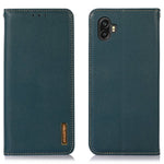 KHAZNEH Til Samsung Galaxy Xcover 6 Pro Nappa Tekstur Ægte Koskind Læder Pung Telefoncover Automatisk Lukkende Magnetisk Støttefod Cover