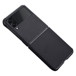 For Samsung Galaxy Z Flip4 5G Nylon Texture Anti-scratch PU Leather Coated PC Protective Phone Case